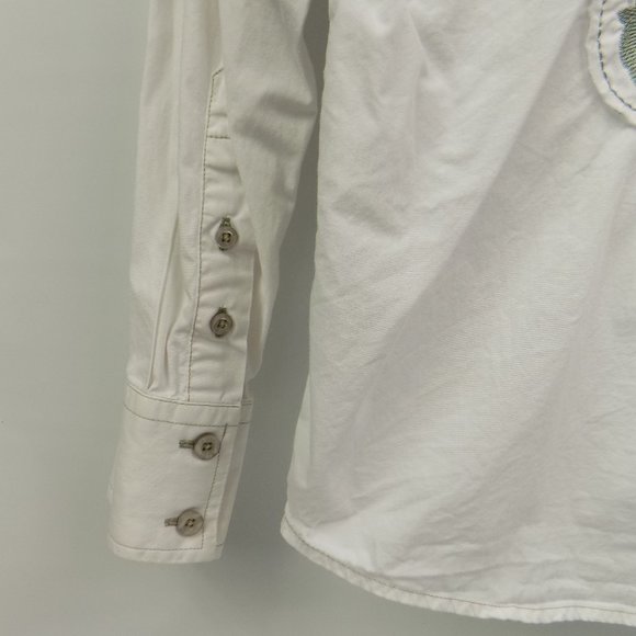 Roar Men's Embroidered Crest Design Button Front Collared Shirt Size Small - Picture 5 of 11